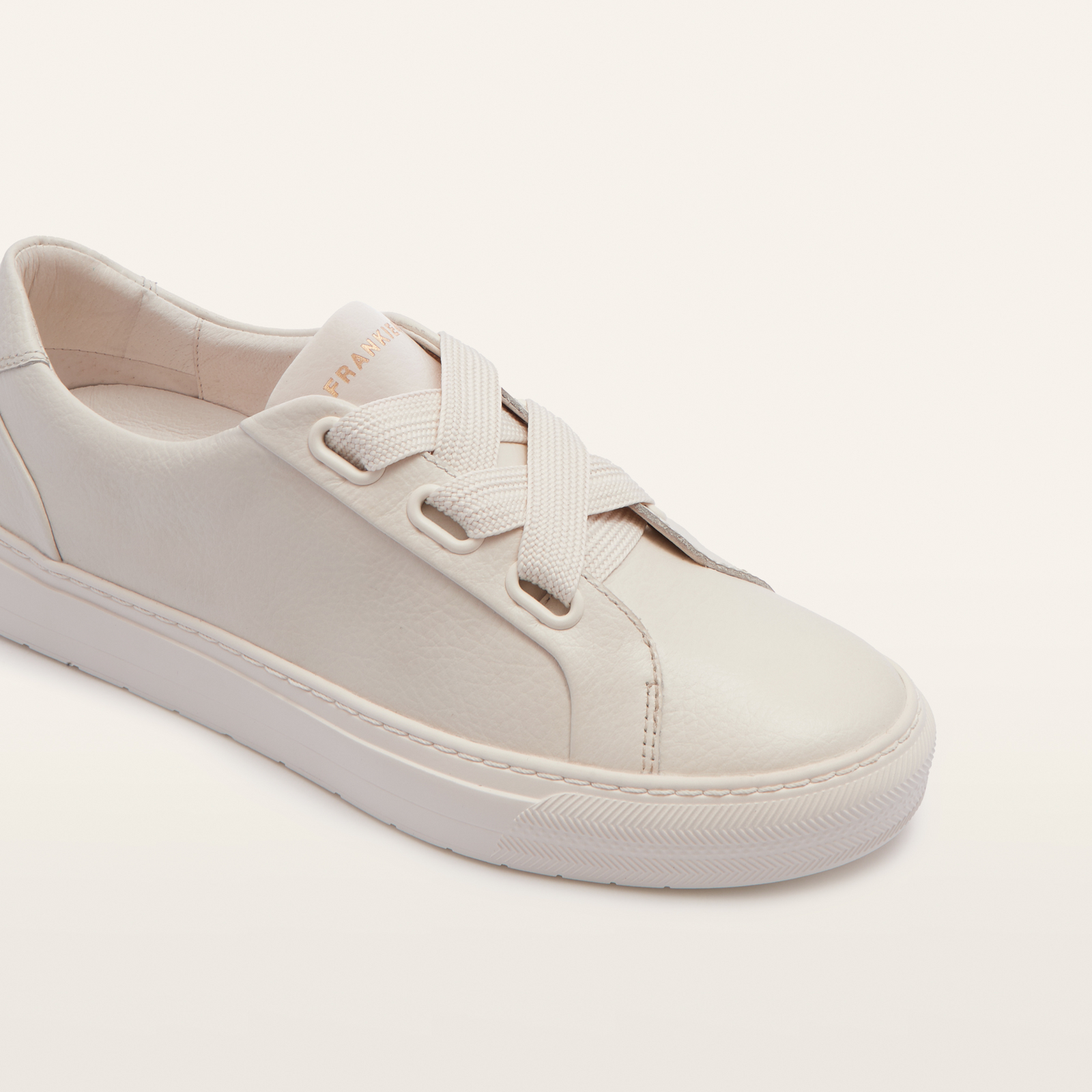 Mya Chalk Tumbled Leather Sneakers