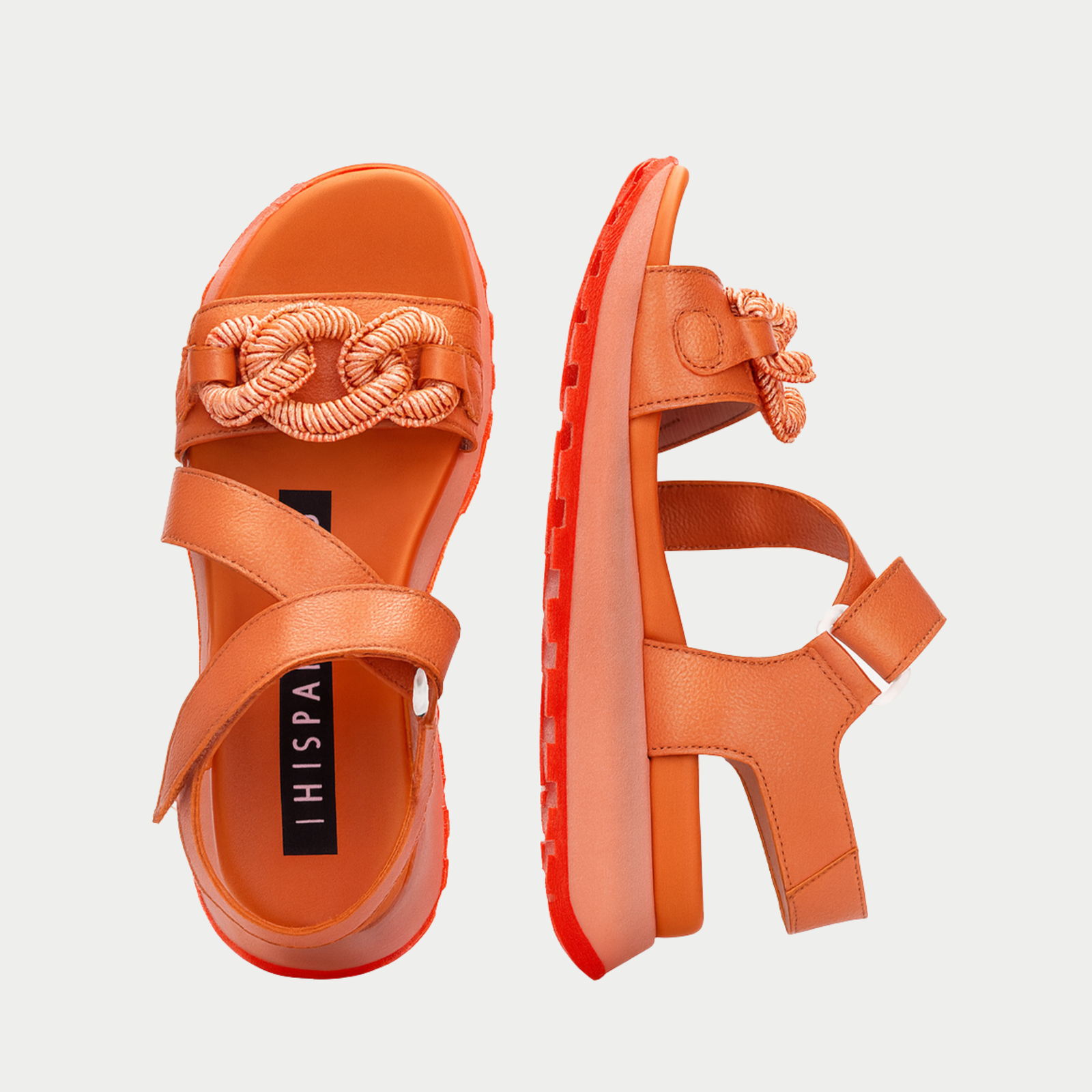 Hv253964 Coral Leather Sandals