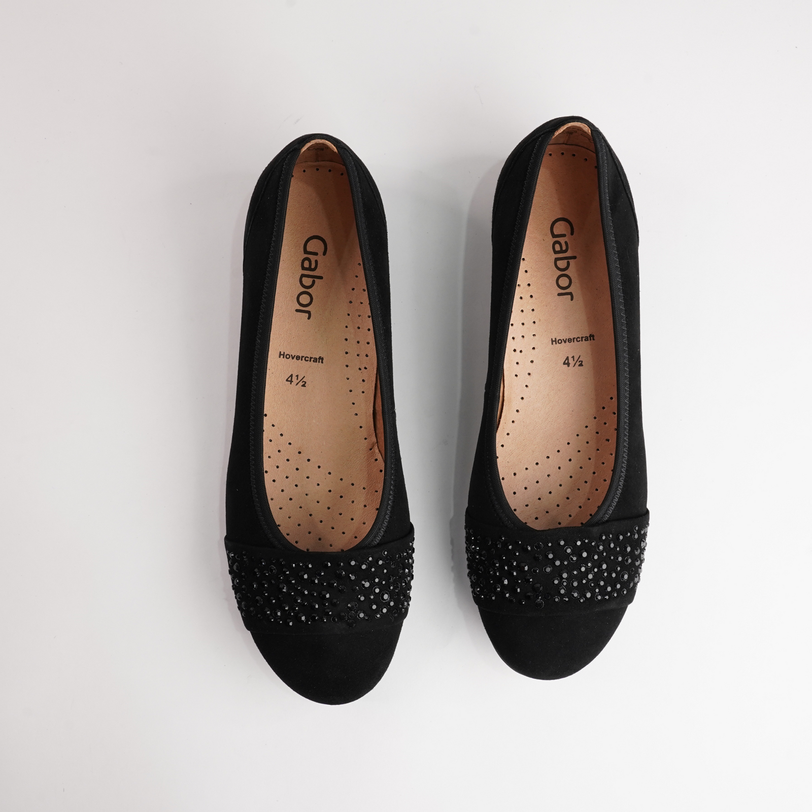 Greta Black Suede Leather Ballet Flats