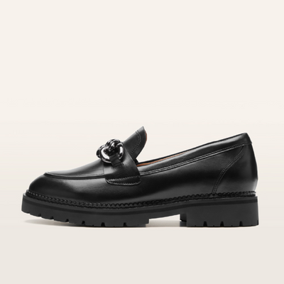 Saint Black Leather Loafers