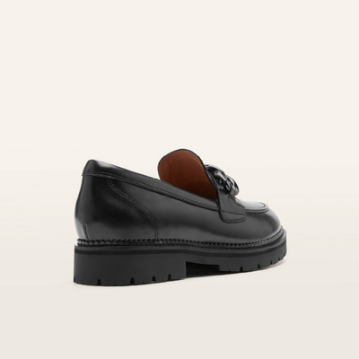 Saint Black Leather Loafers