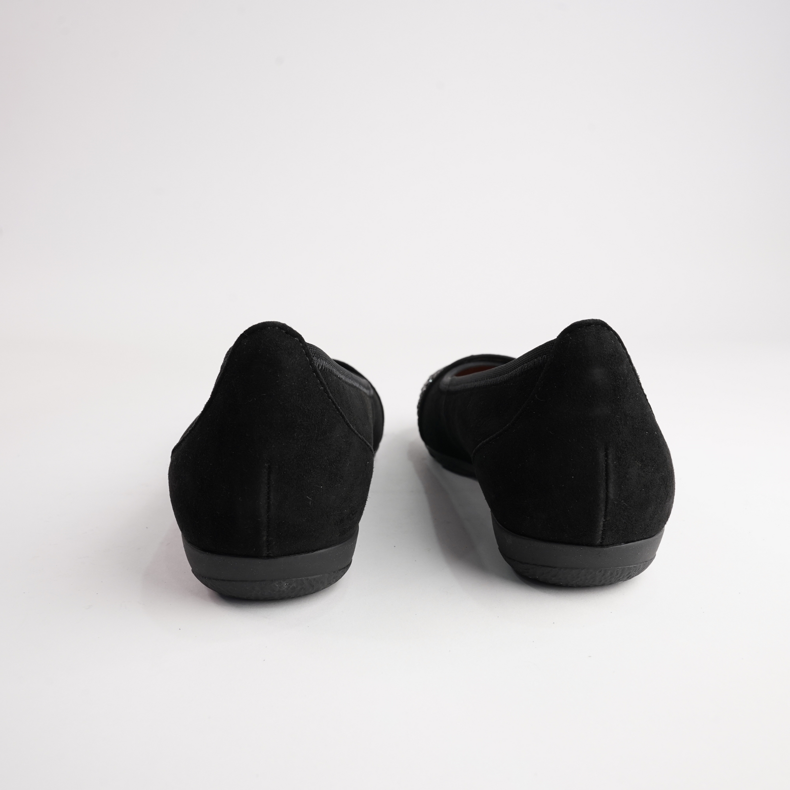 Greta Black Suede Leather Ballet Flats