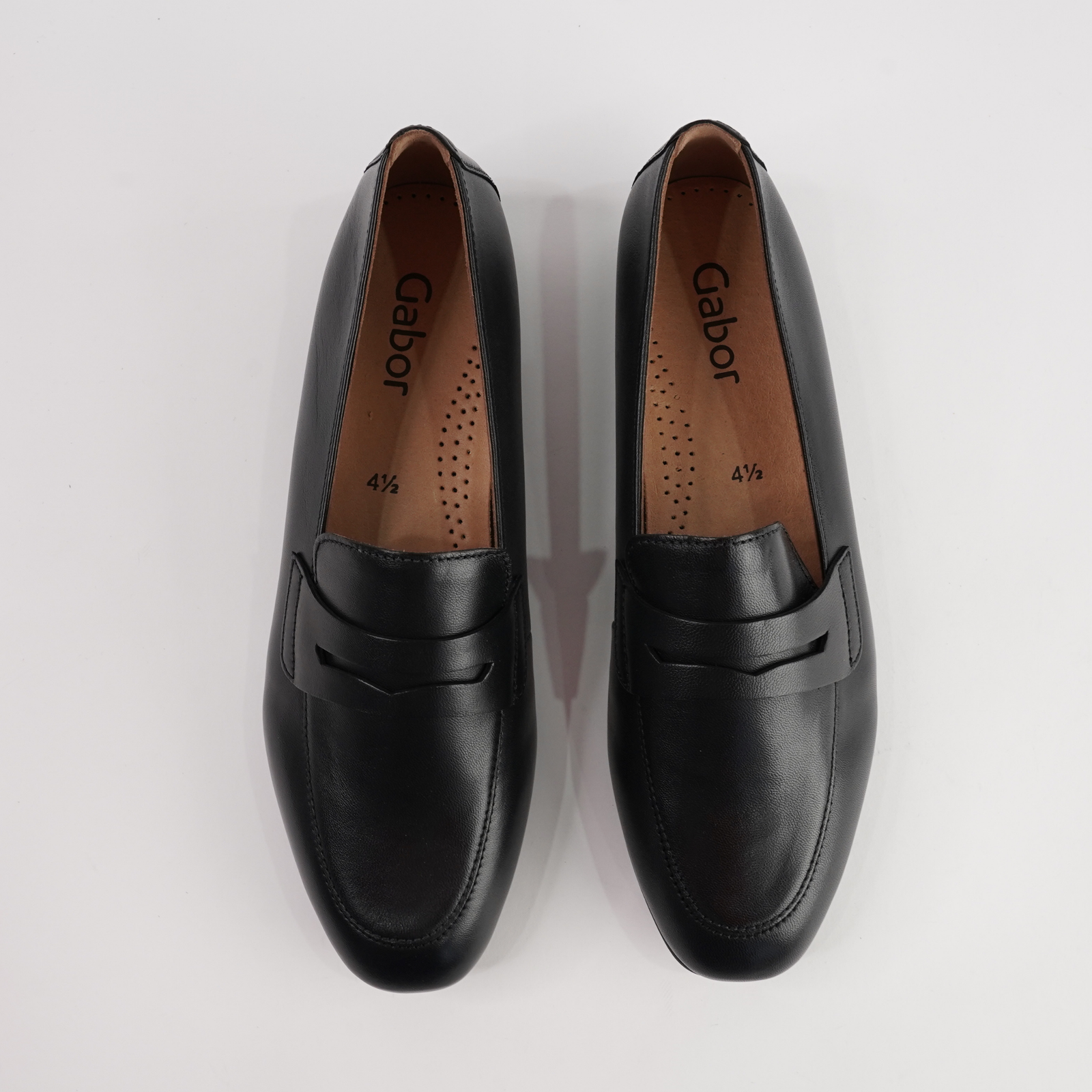 Eleanor Black Leather Loafers