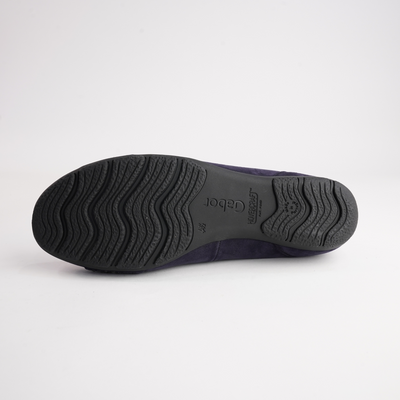 Greta Navy Suede Leather Ballet Flats