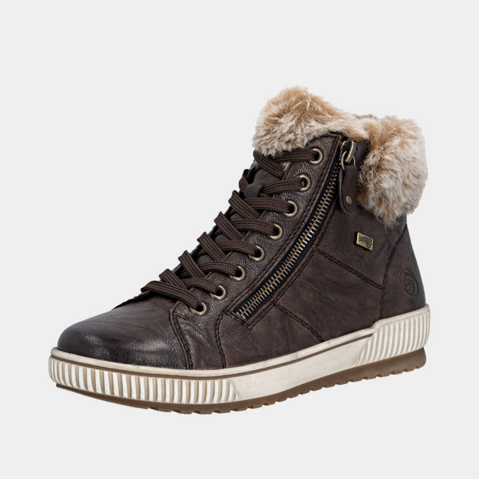 D0780 Havana Leather Lace Up Boots