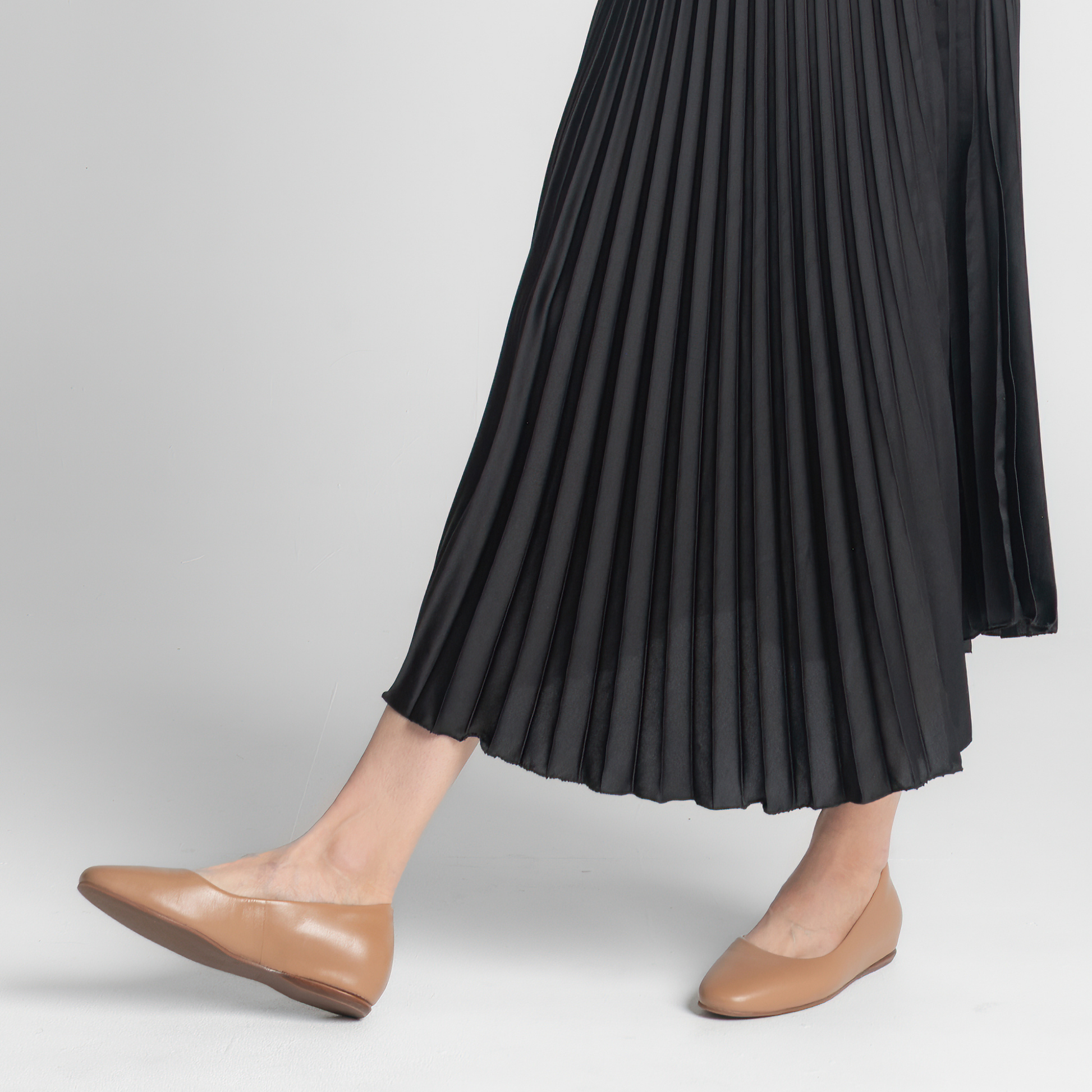 Dorset Macchiato Leather Ballet Flats
