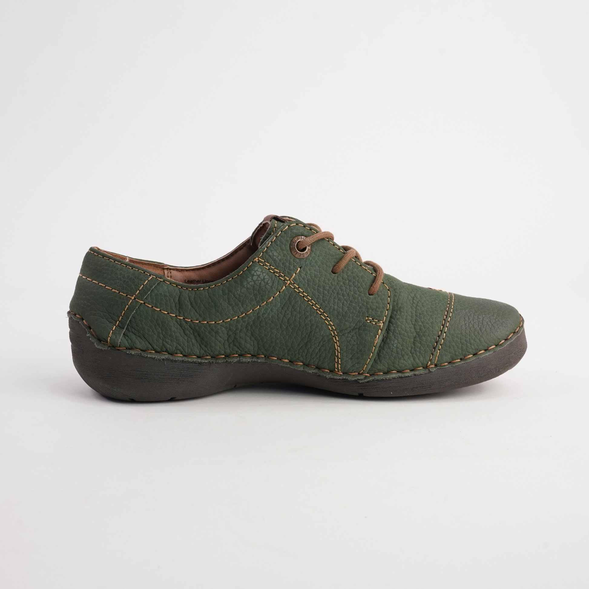 Fergey 20 Grun Leather Lace Up Flats