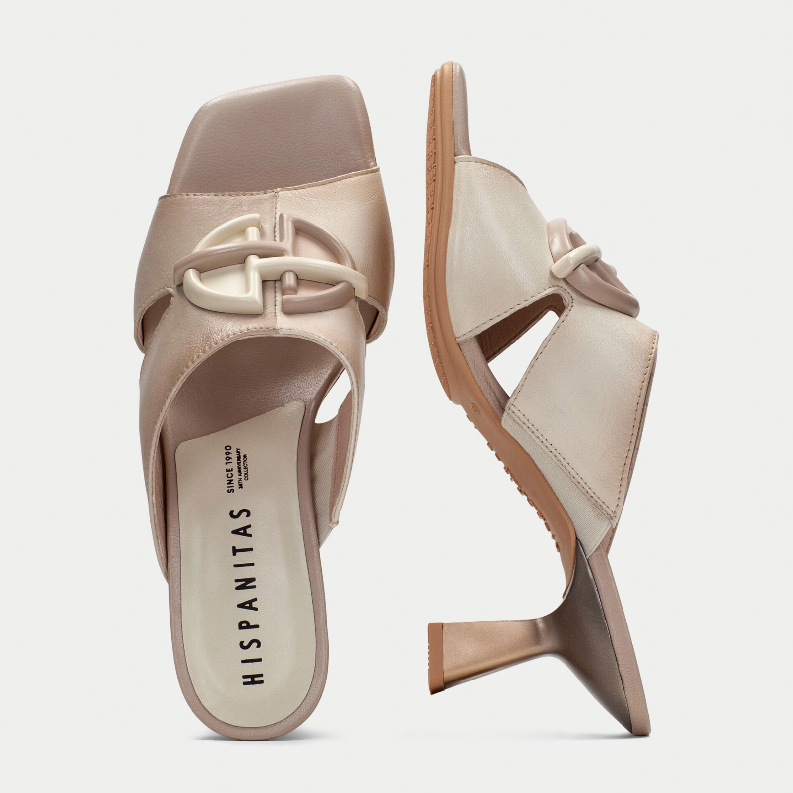 Hv253875 Taupe/ Latte Leather Heels