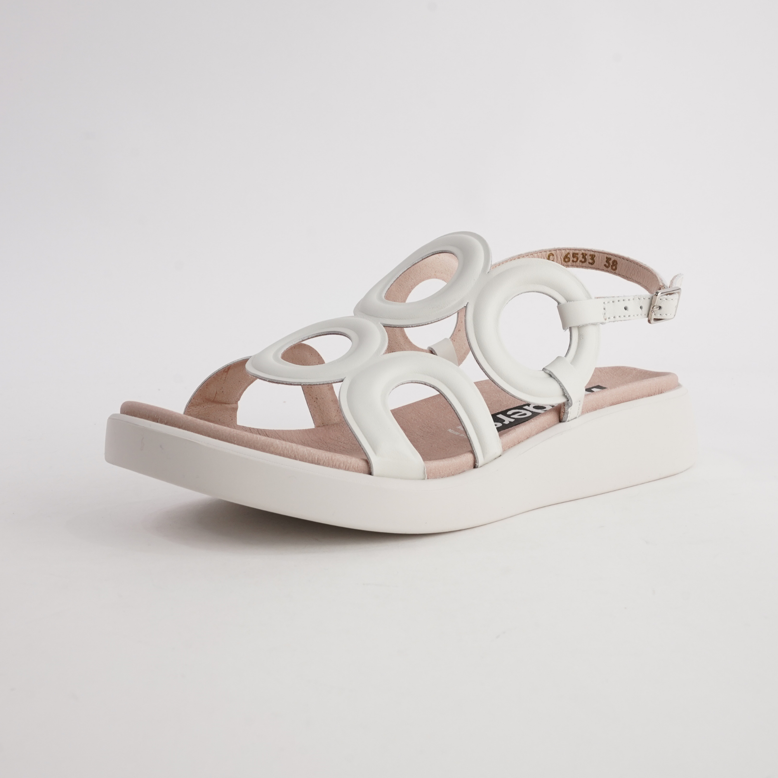 Ciara Off White Leather Sandals
