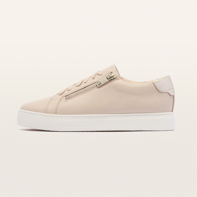 Billie II Ecru Leather Sneakers