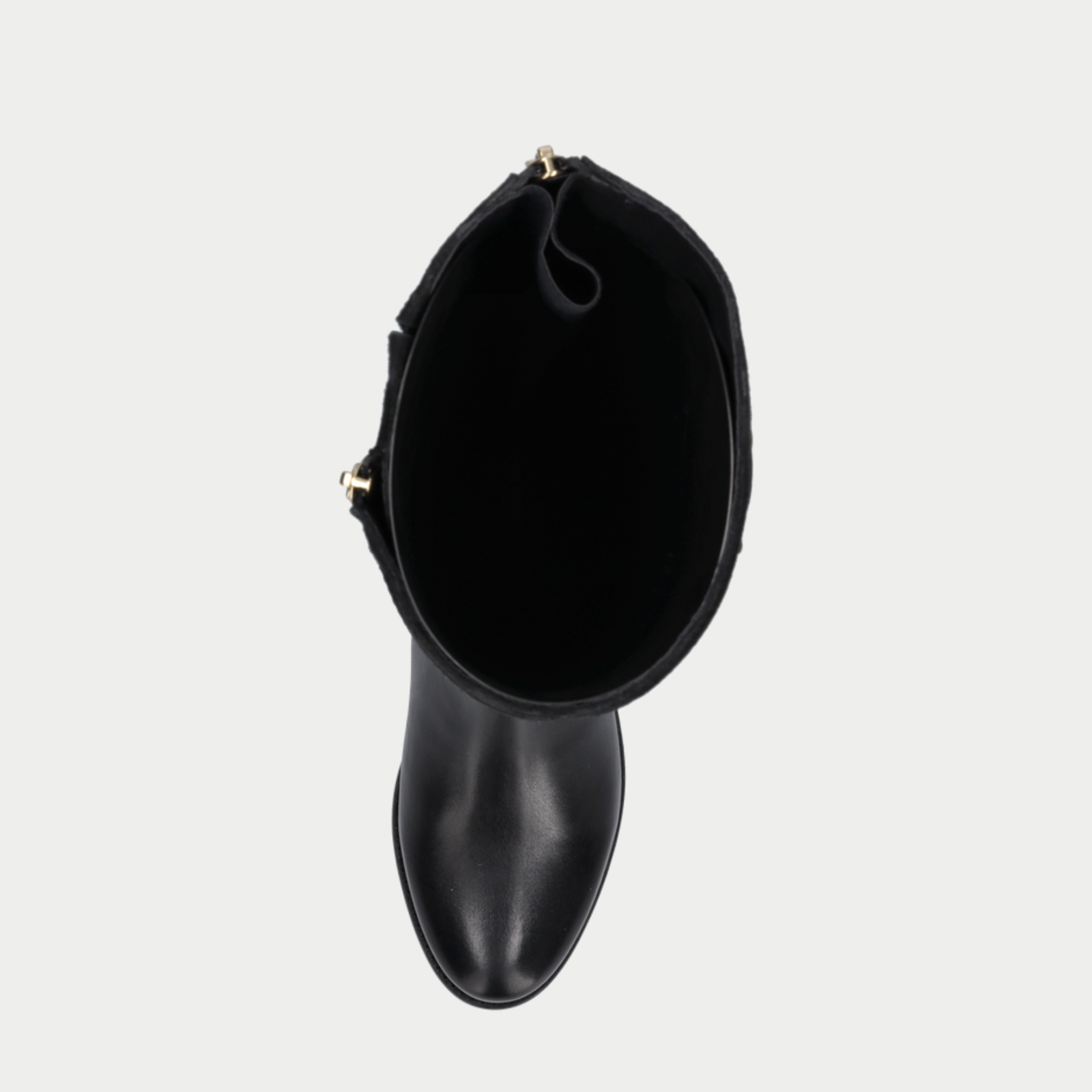 Chiara 05 Black Leather/ Black Suede Knee High Boots