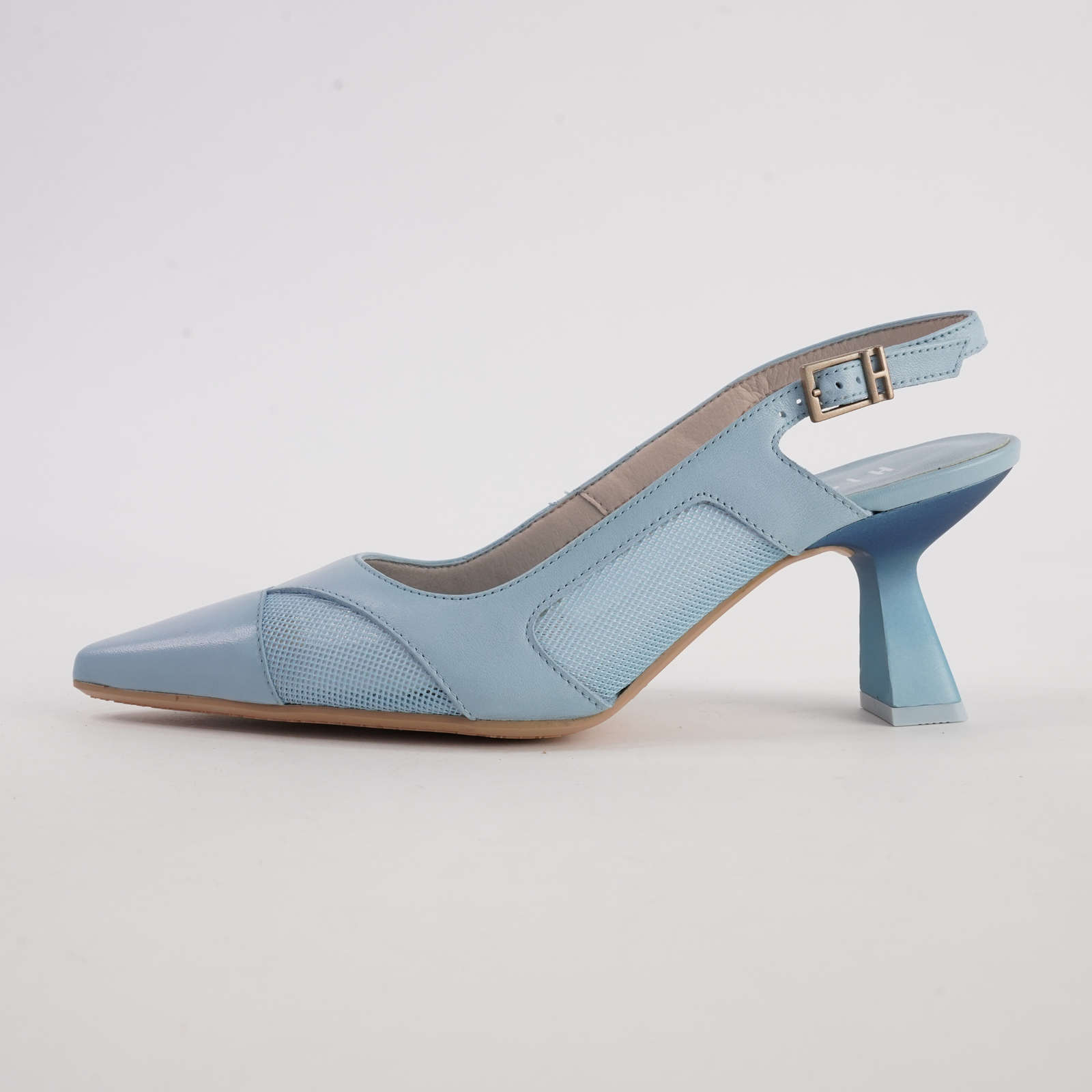 HV254003 Pale Blue Leather Heels