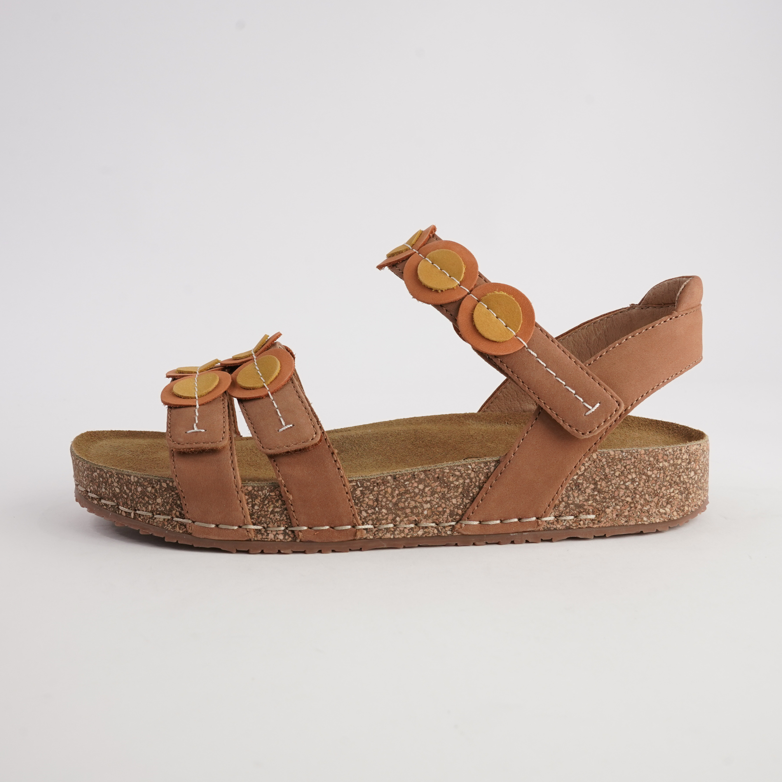 Hannah 13 Natural Multi Leather Sandals
