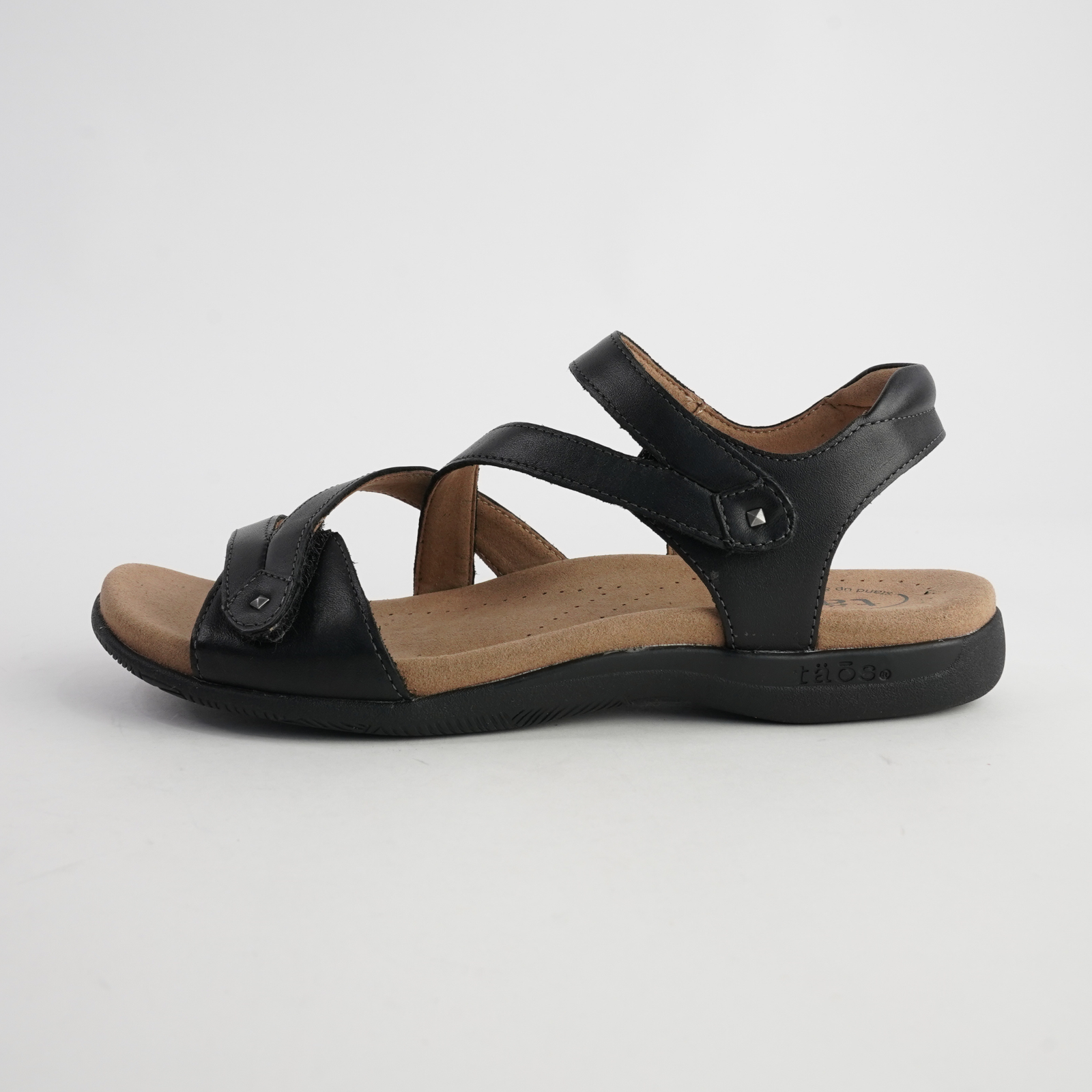 Big Time Black Leather Sandals
