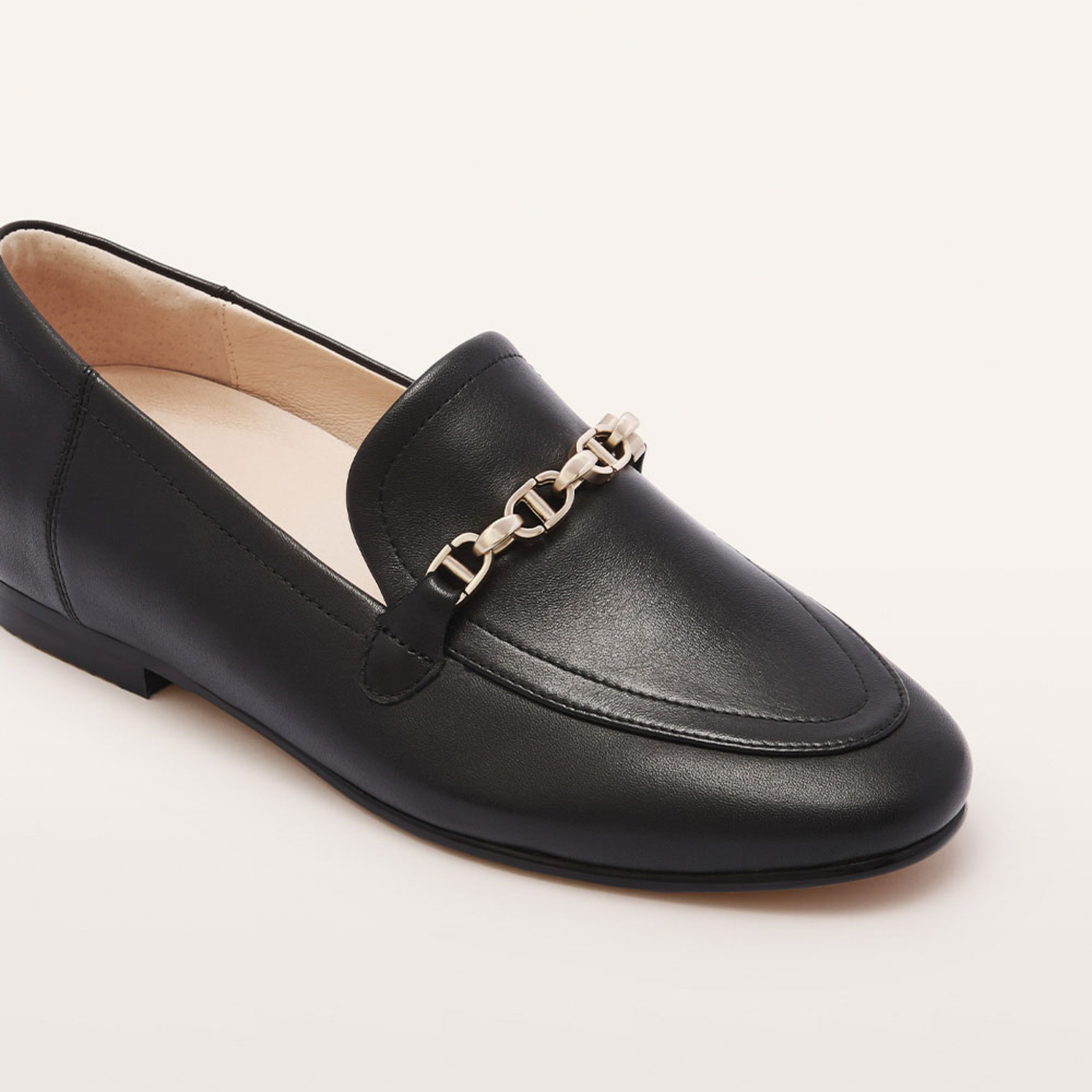 Ash II Black Leather Loafers