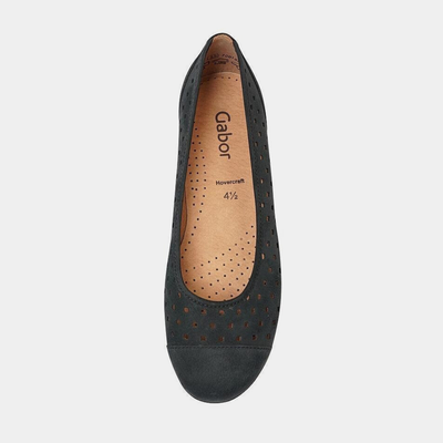 Skylar Nightblue Nubuck Suede Ballet Flats