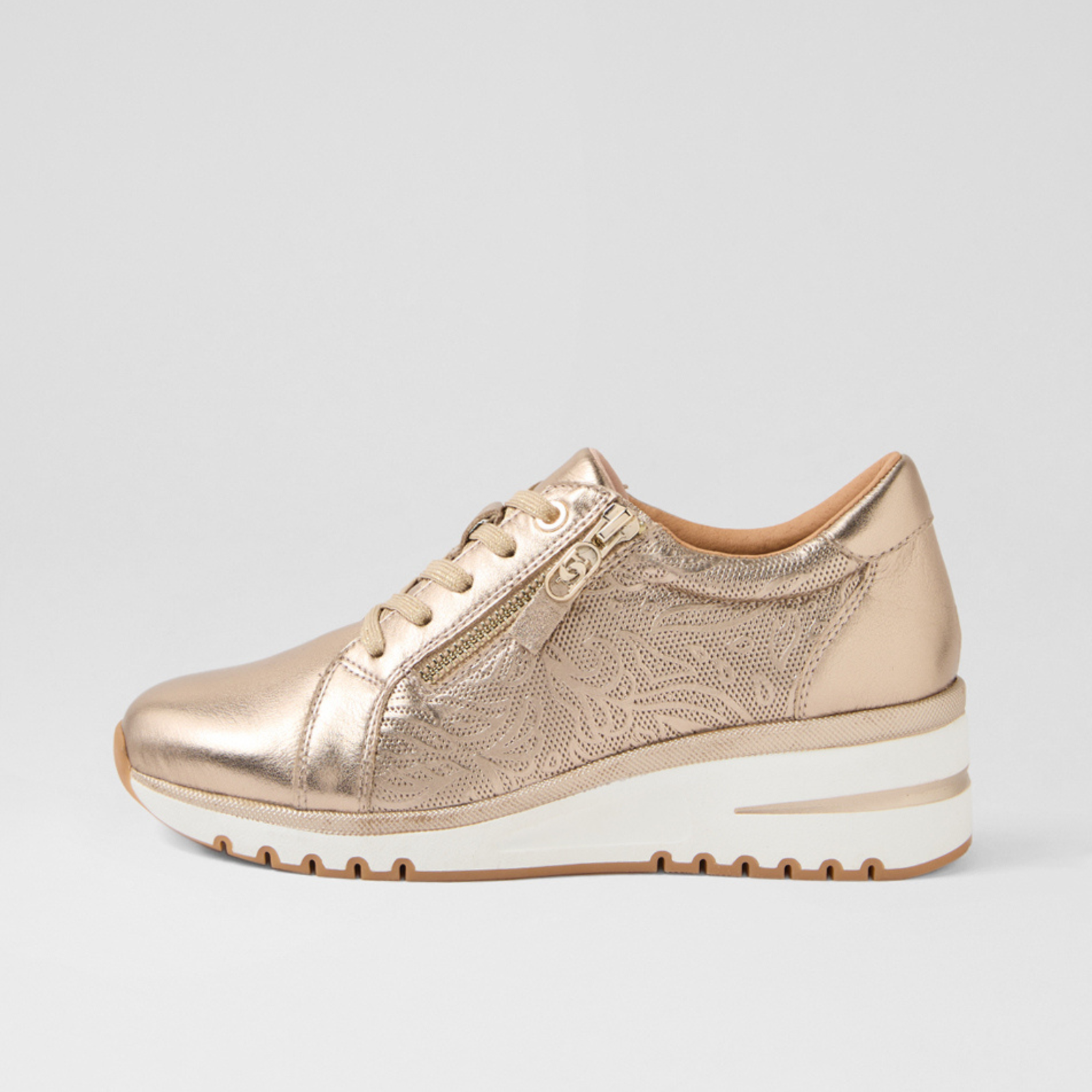 Lovin Platinum Leather Sneakers