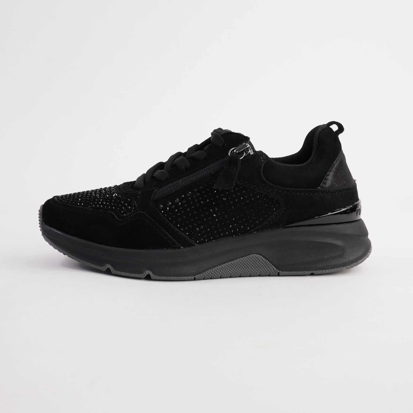 Gabby Black Suede Leather Sneakers