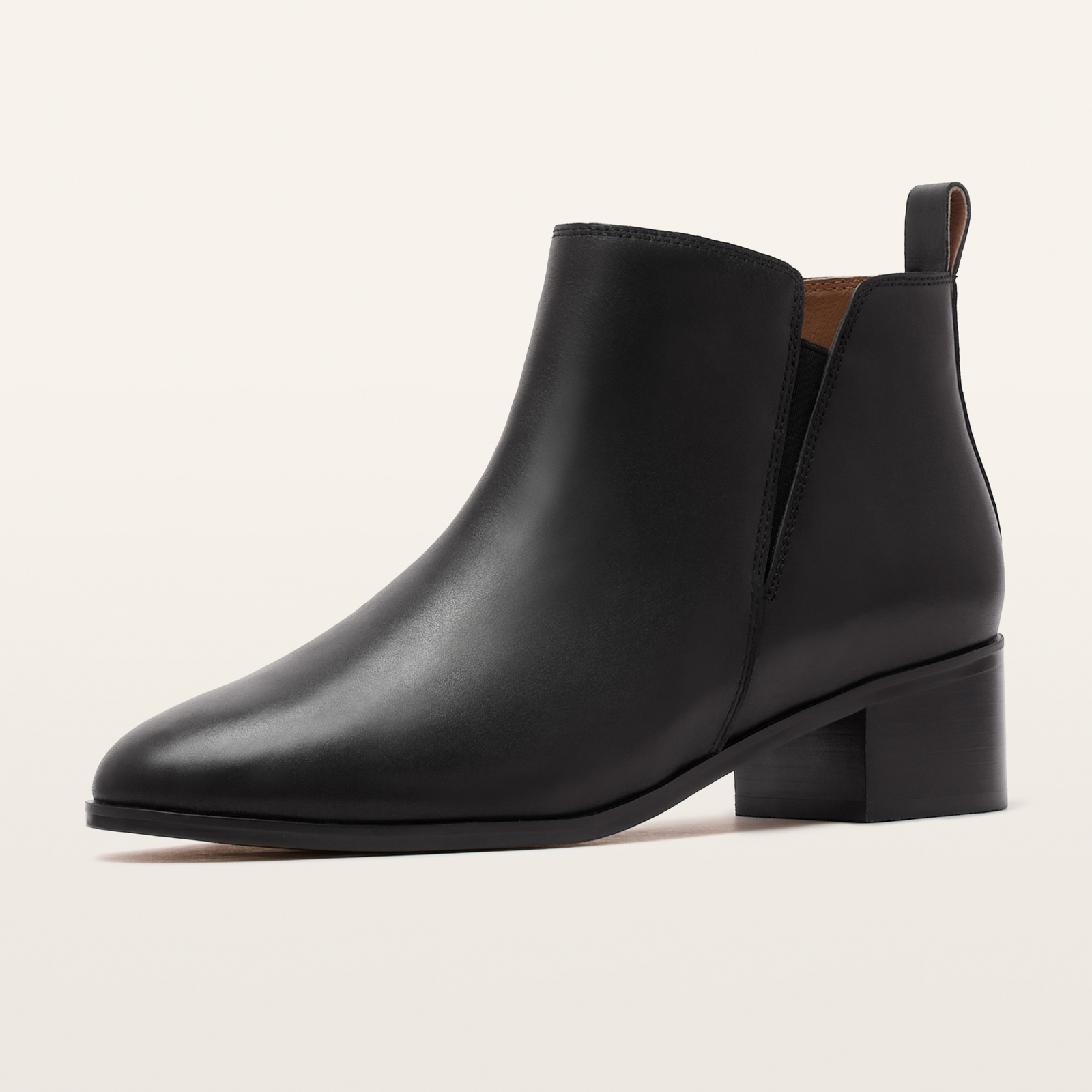 Reggie Black Leather Ankle Boots
