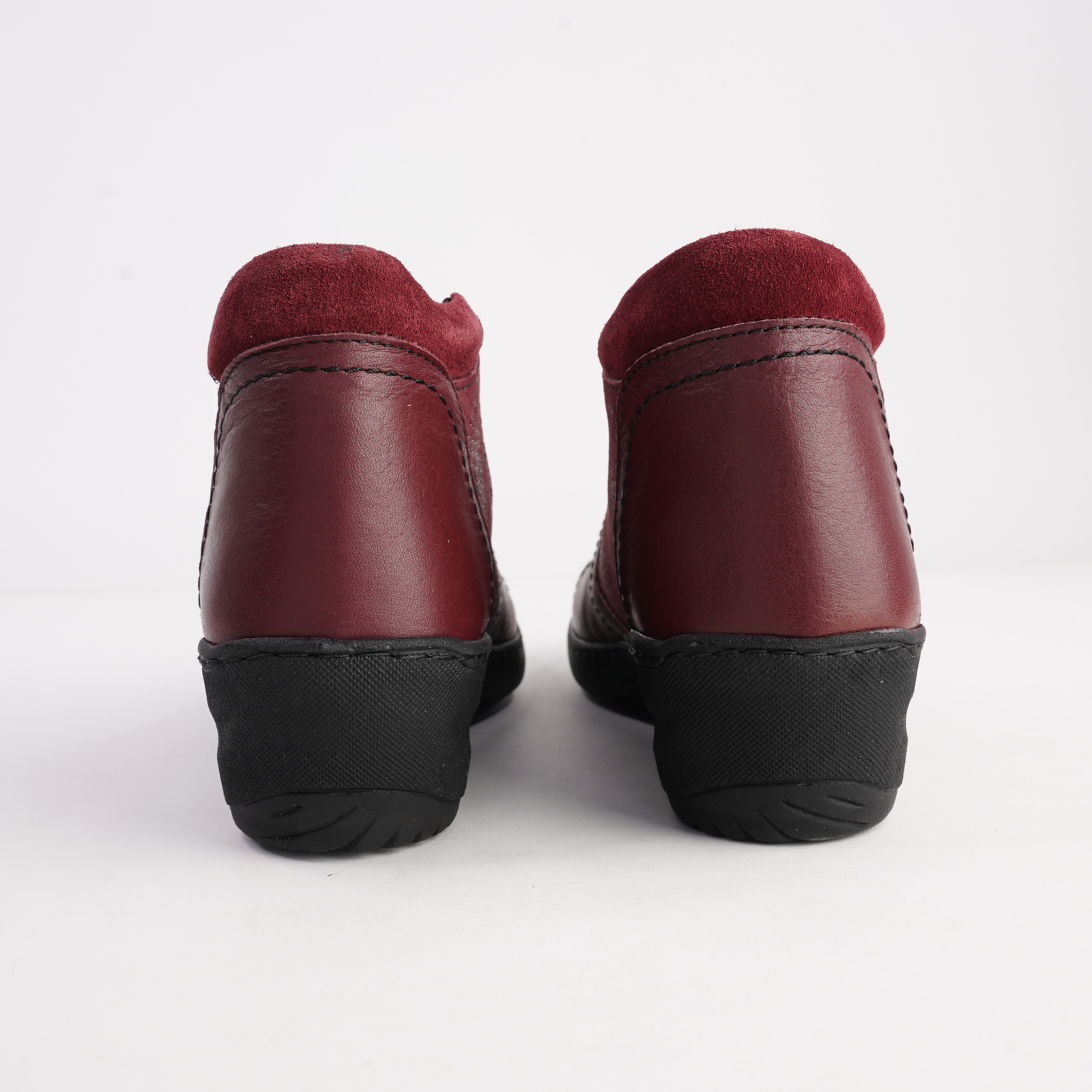 CP462-18 Burgandy Combo Leather Ankle Boots