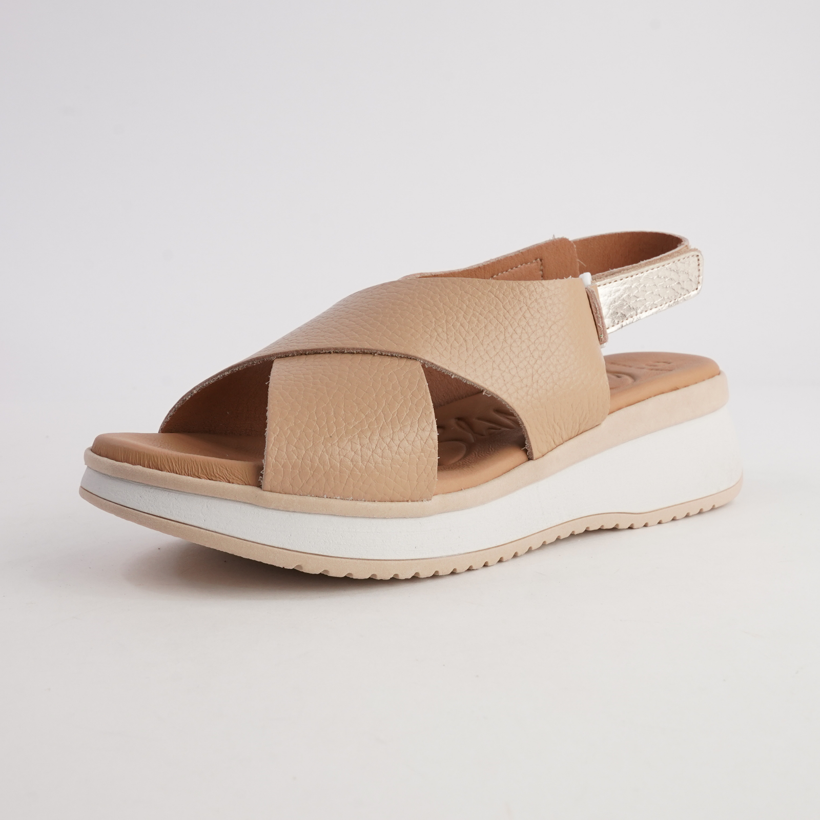 Selia Camel Leather Sandals