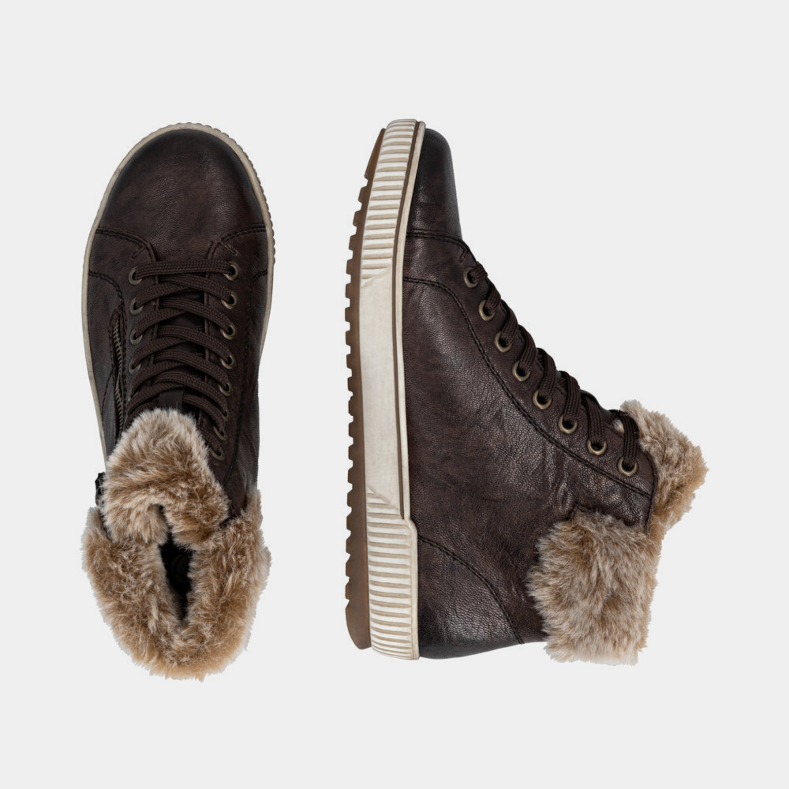 D0780 Havana Leather Lace Up Boots