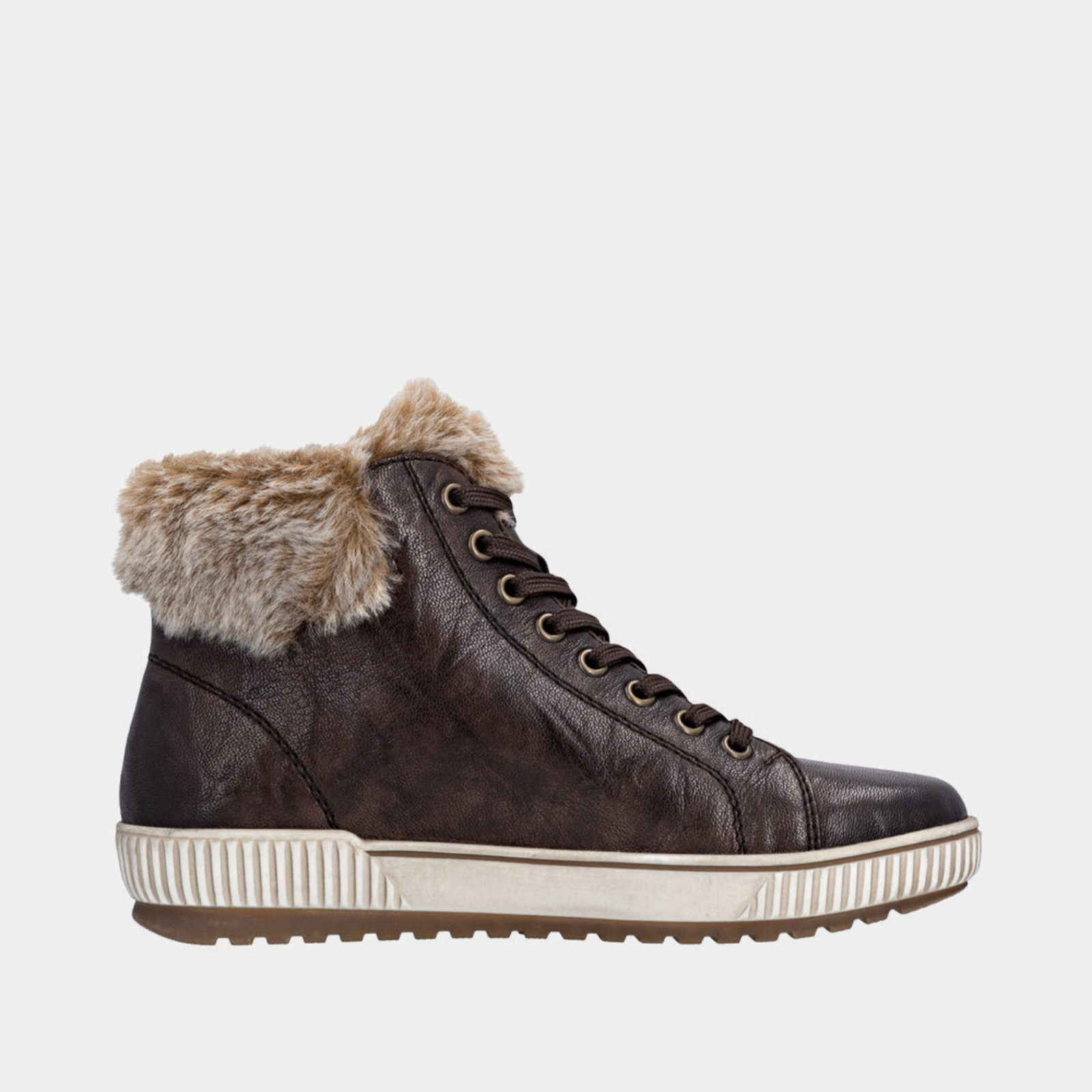 D0780 Havana Leather Lace Up Boots
