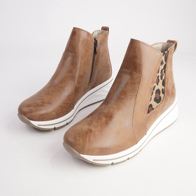 Brussels Museli Leather Ankle Boots