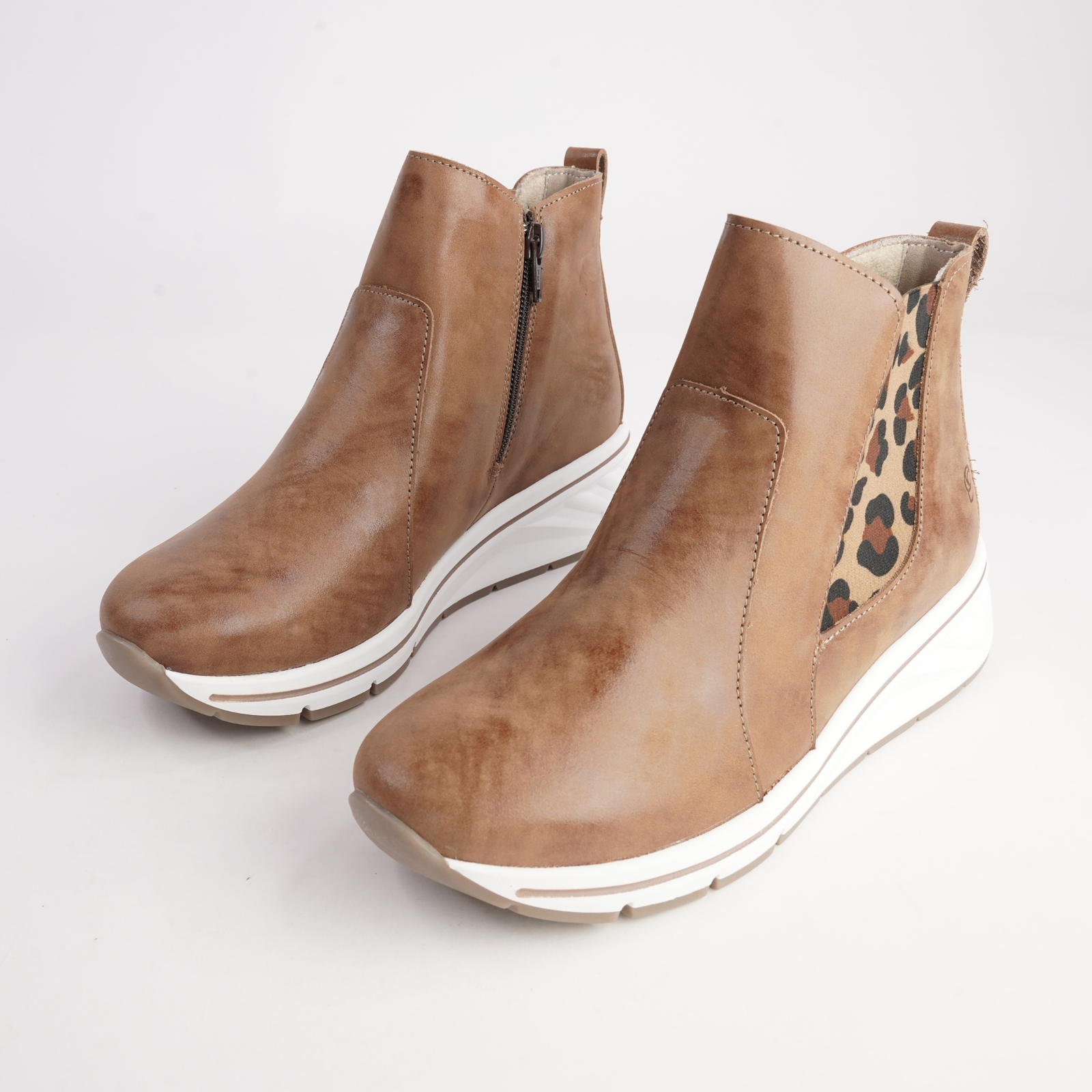 Brussels Museli Leather Ankle Boots