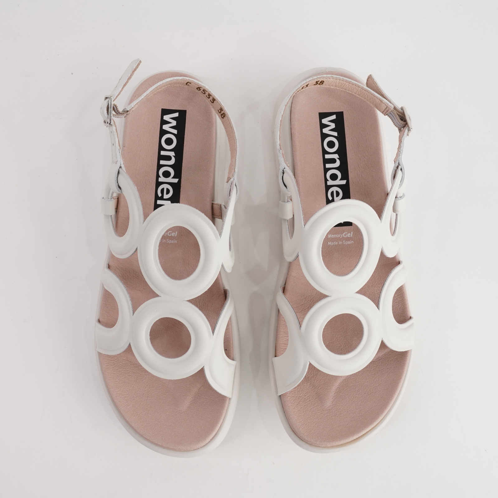 Ciara Off White Leather Sandals