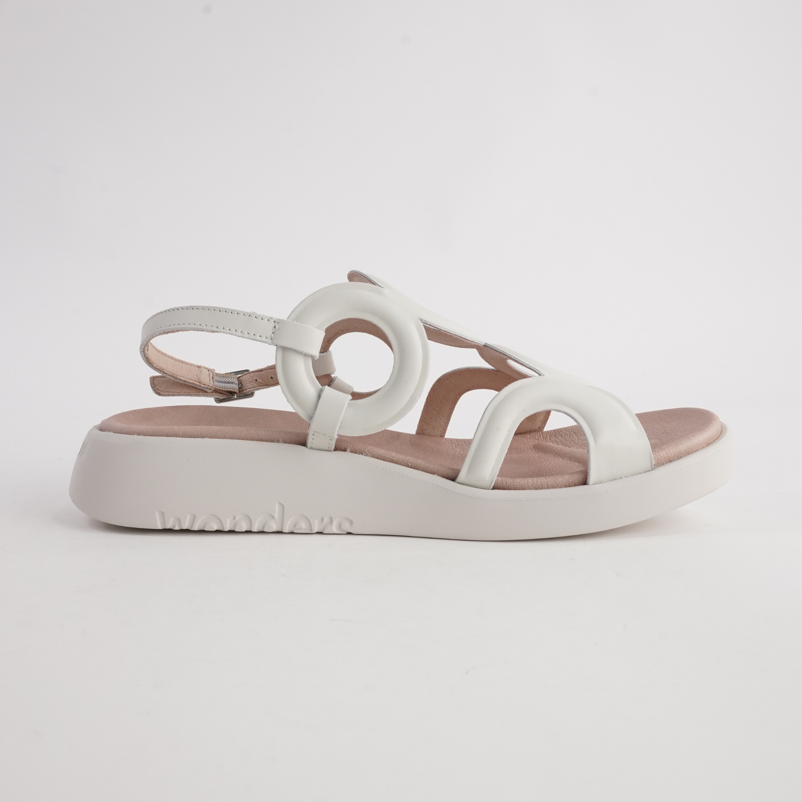 Ciara Off White Leather Sandals