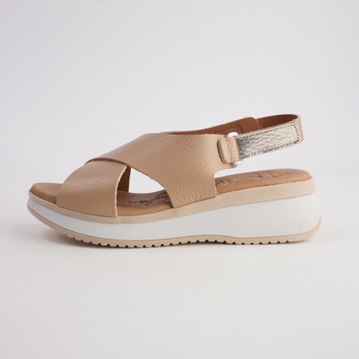 Selia Camel Leather Sandals