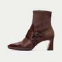 HI254304 Avellana Leather Ankle Boots