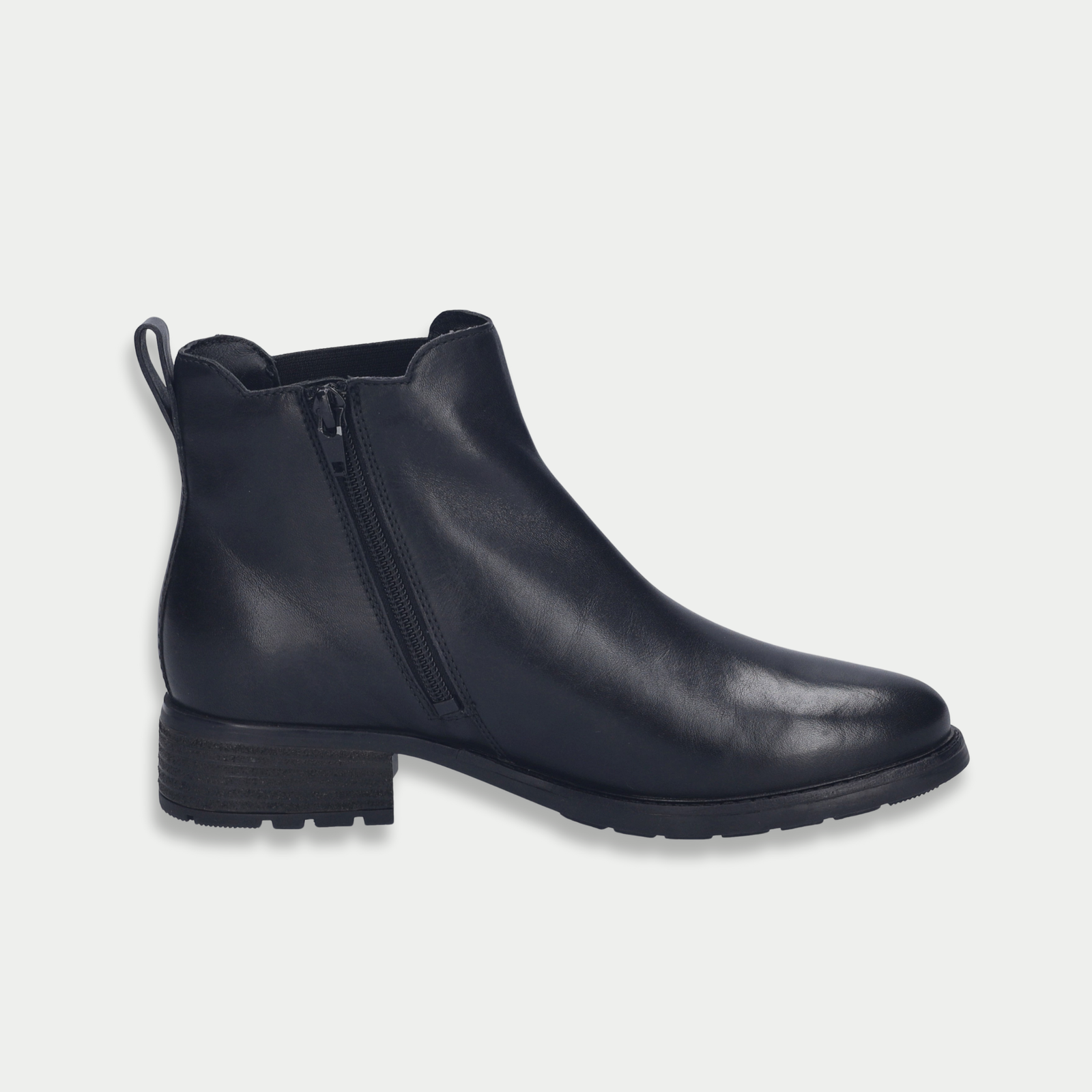 Kate 12 Schwarz Leather Ankle Boots