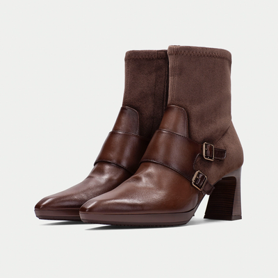 HI254304 Avellana Leather Ankle Boots