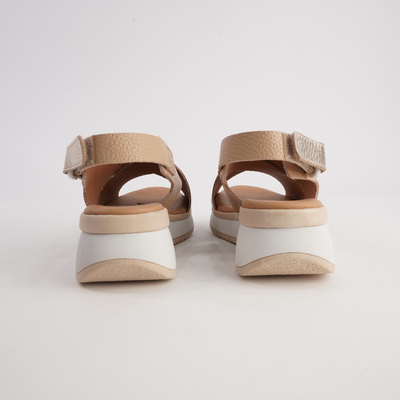 Selia Camel Leather Sandals