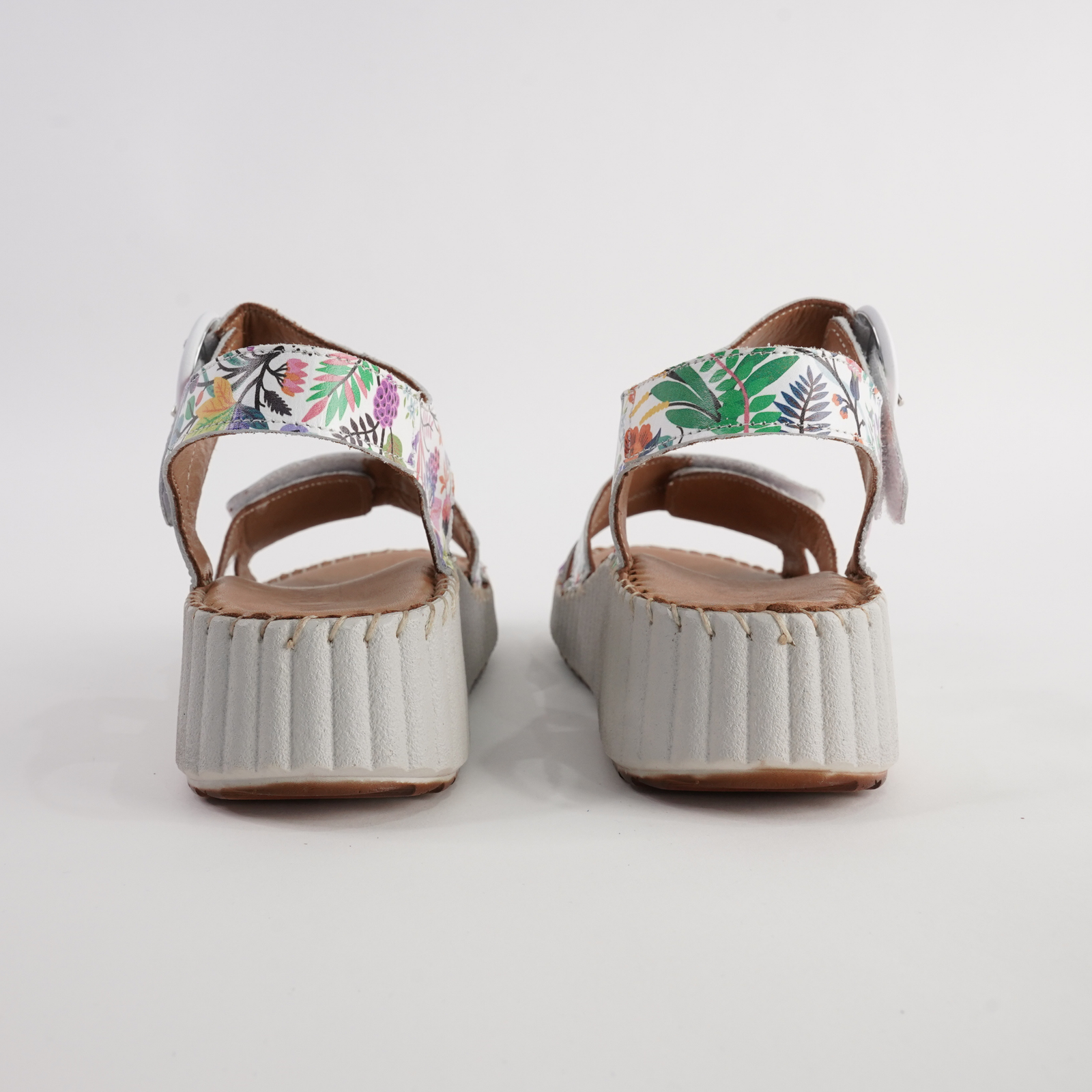 Tina Floral Leather Sandals