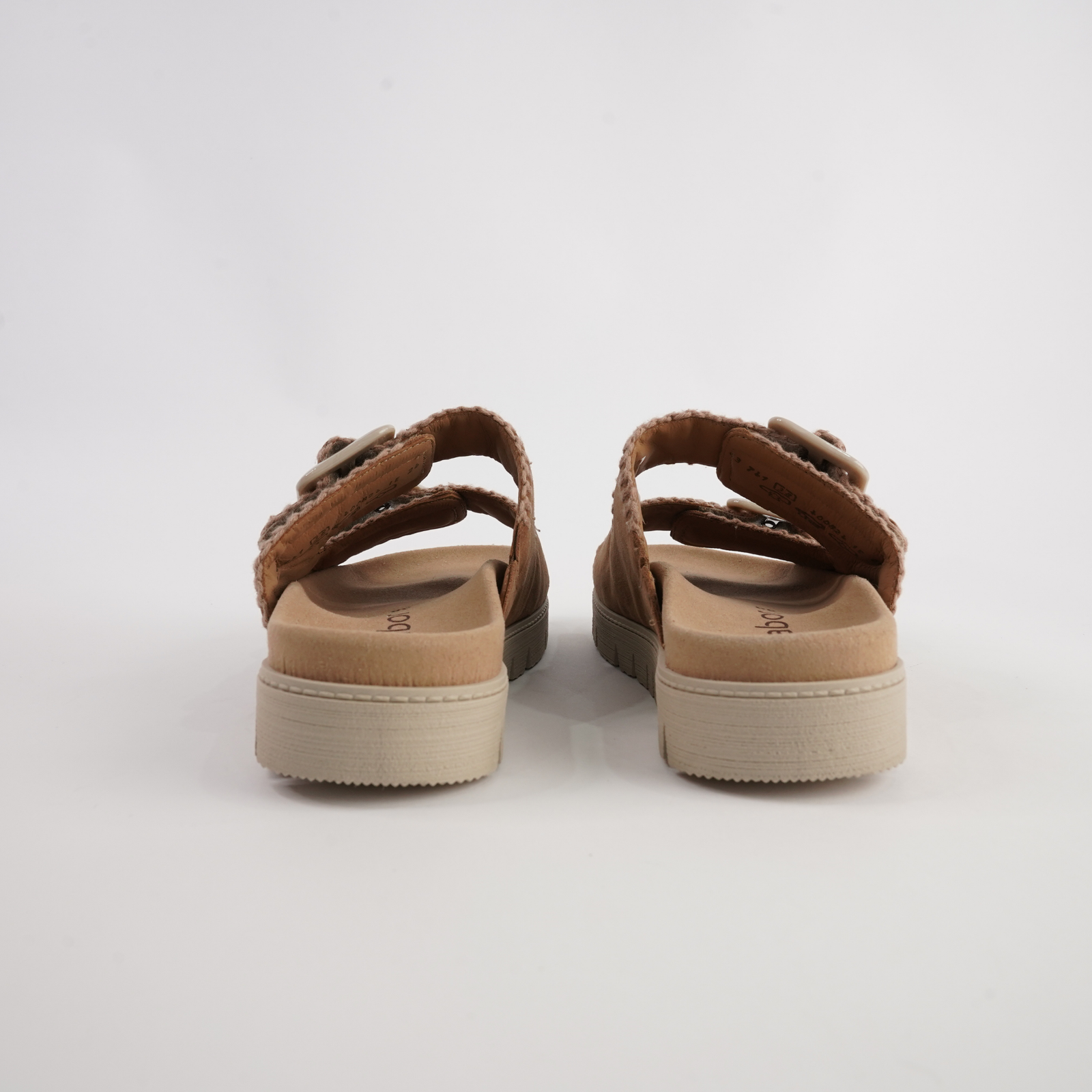 Rita Walnut Suede Leather Slides