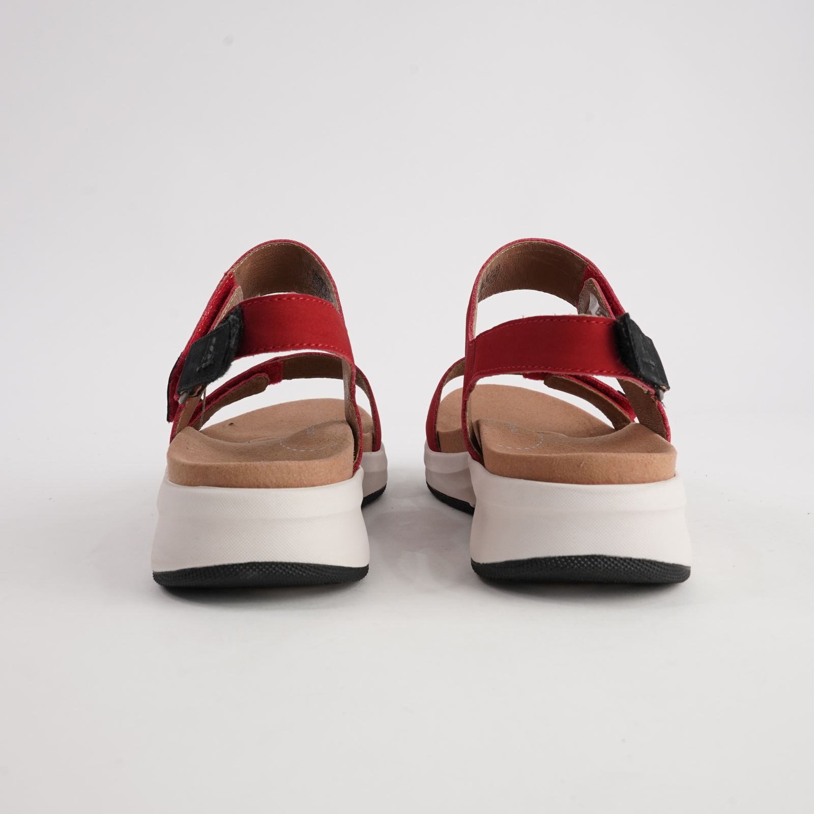 Estelle 04 Red Combi Leather Sandals