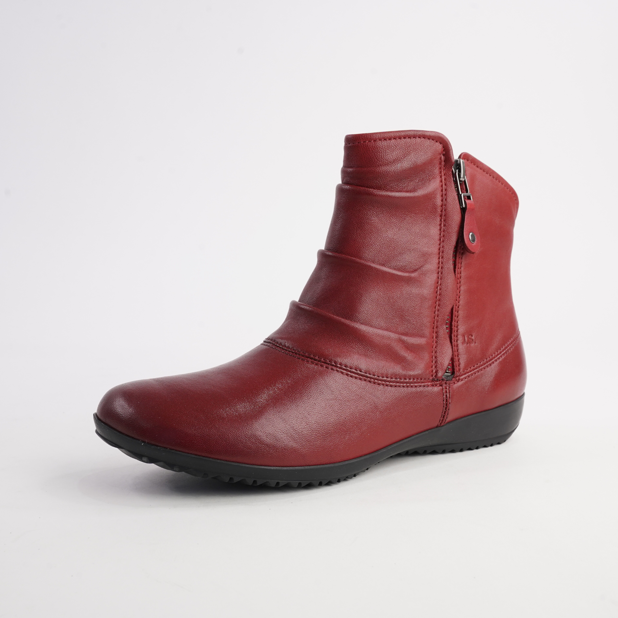 Naly 24 Carmin Leather Ankle Boots