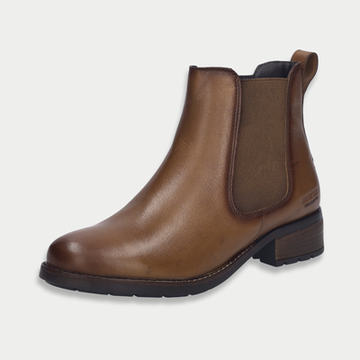 Kate 12 Cognac Leather Ankle Boots