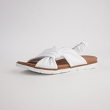 Yara White Leather Sandals