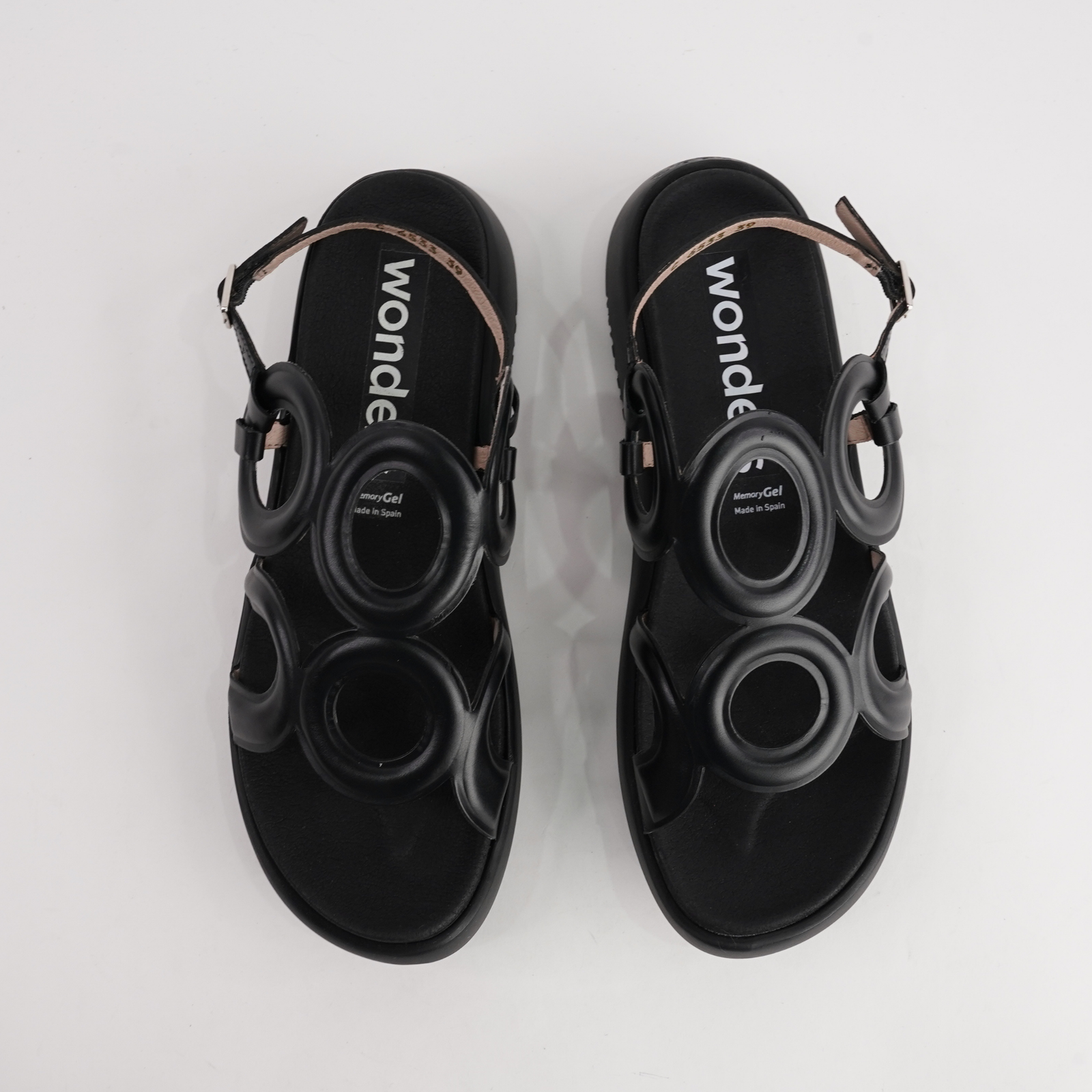 Ciara Black Leather Sandals