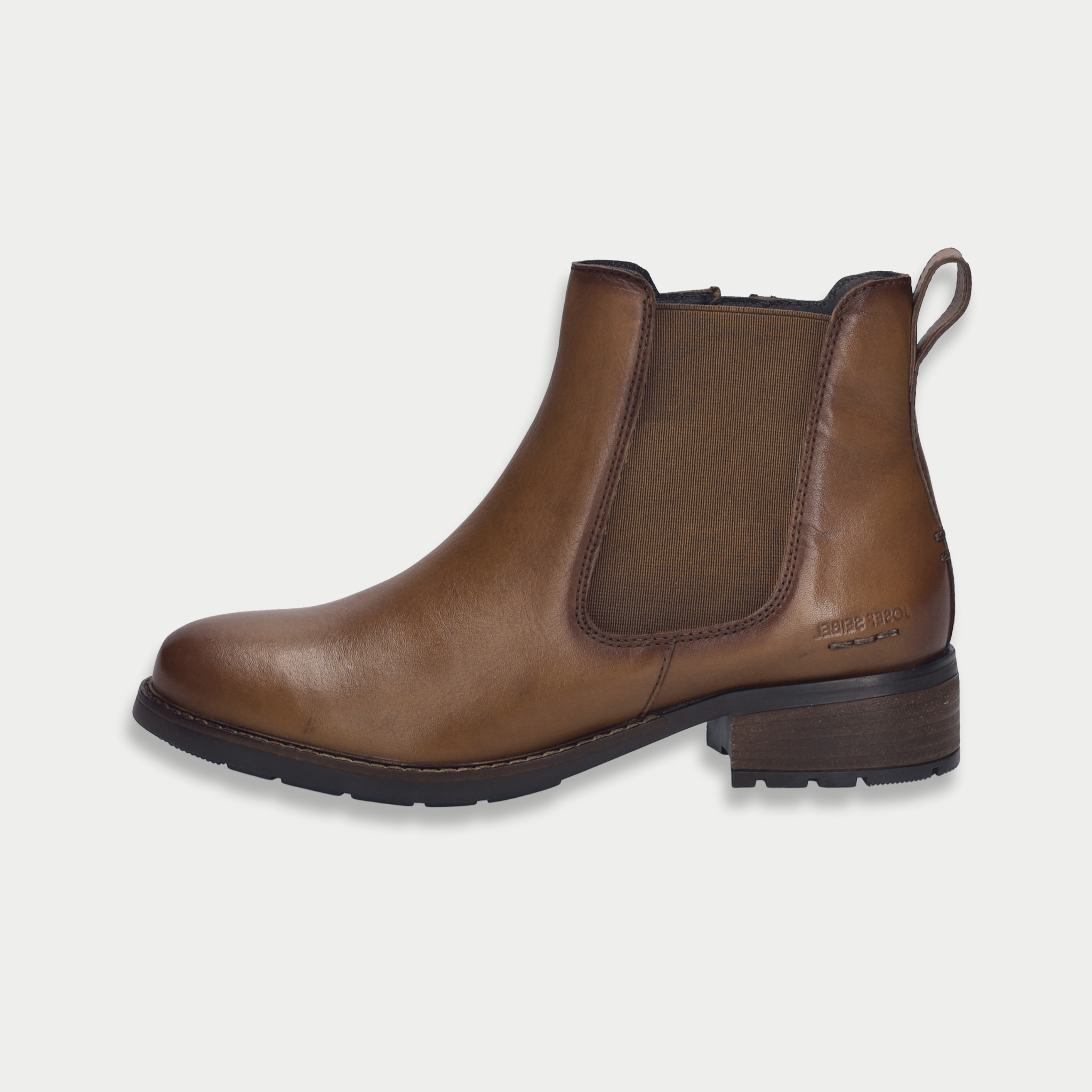 Kate 12 Cognac Leather Ankle Boots