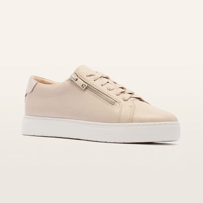 Billie II Ecru Leather Sneakers