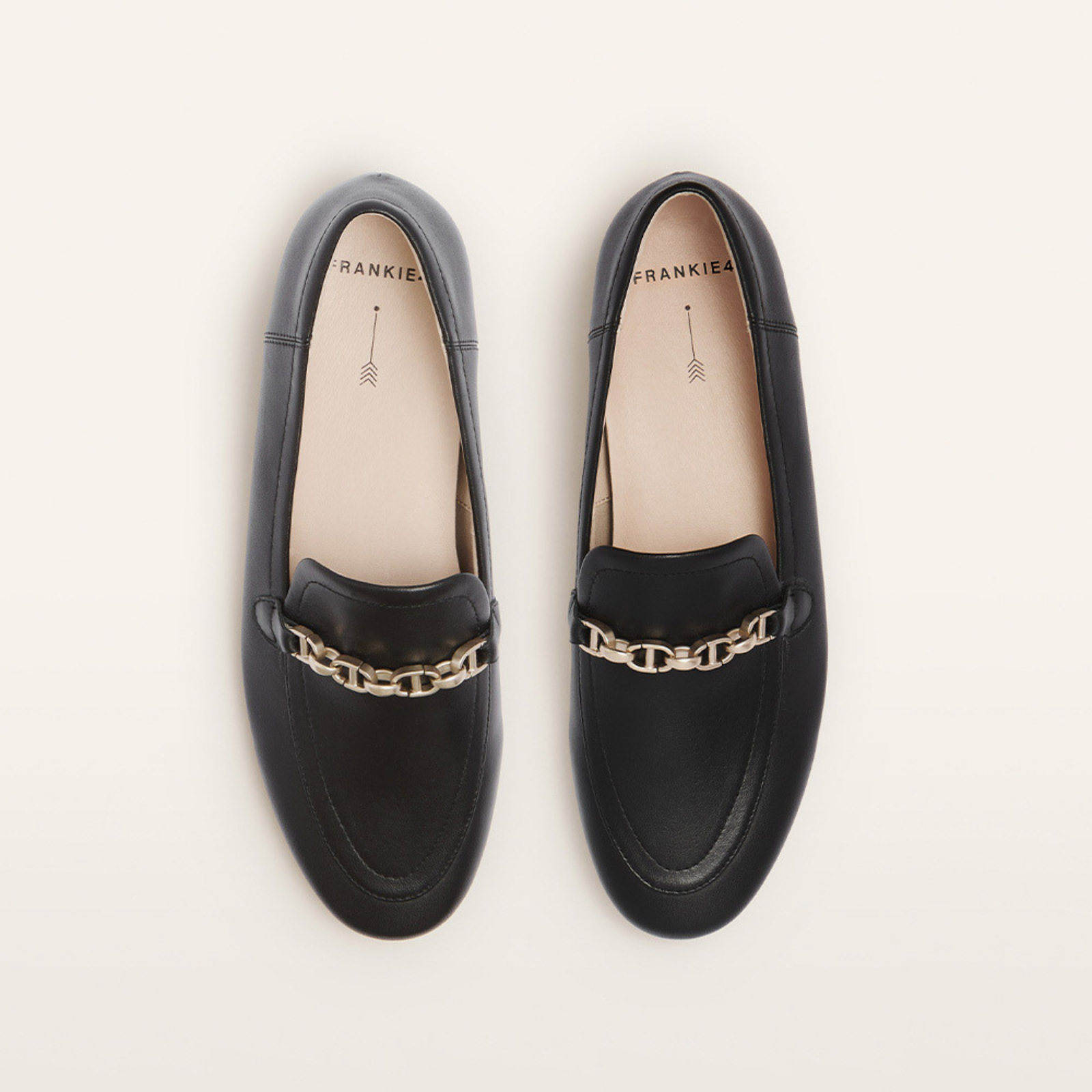 Ash II Black Leather Loafers