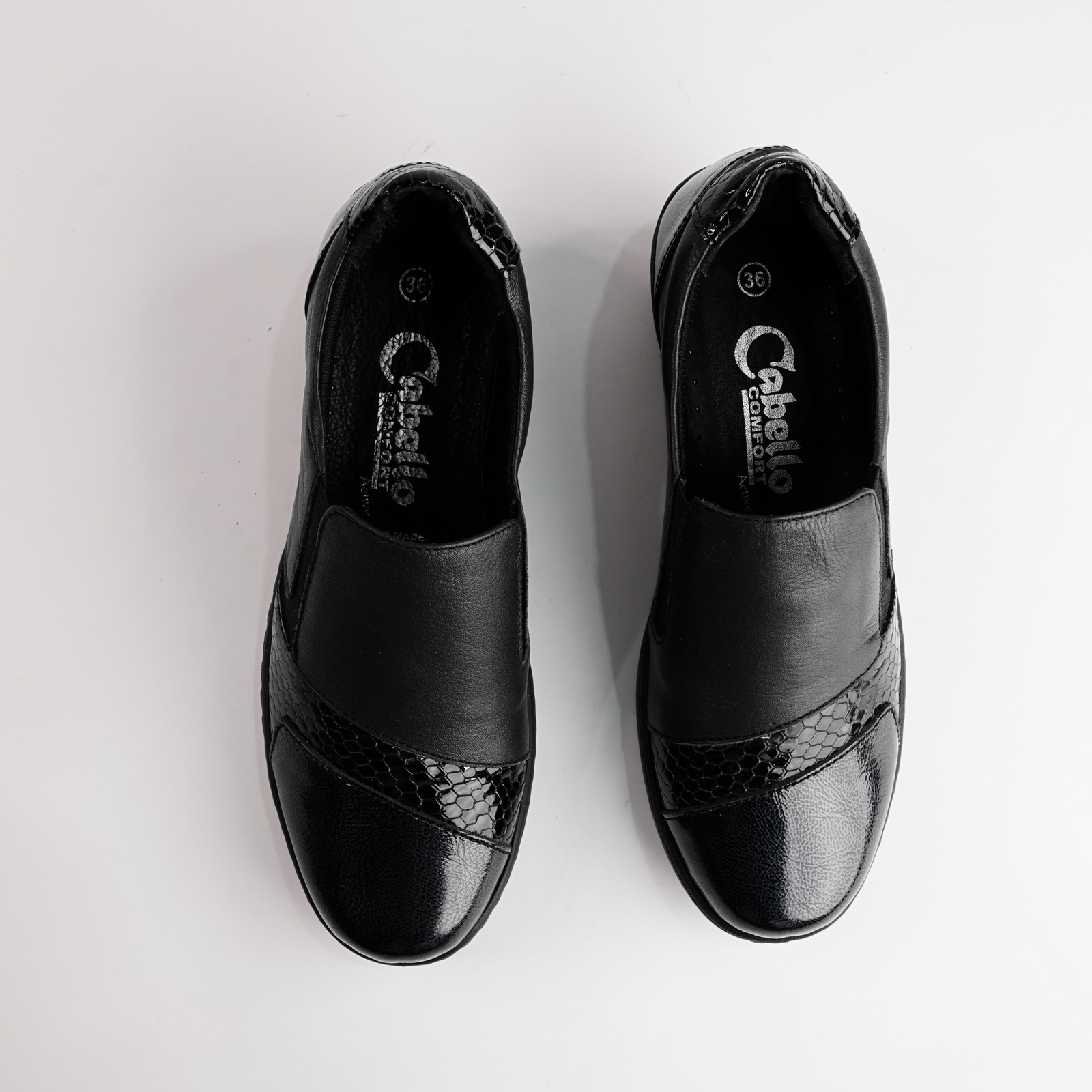 Cp461-18 Black Patent Leather Flats