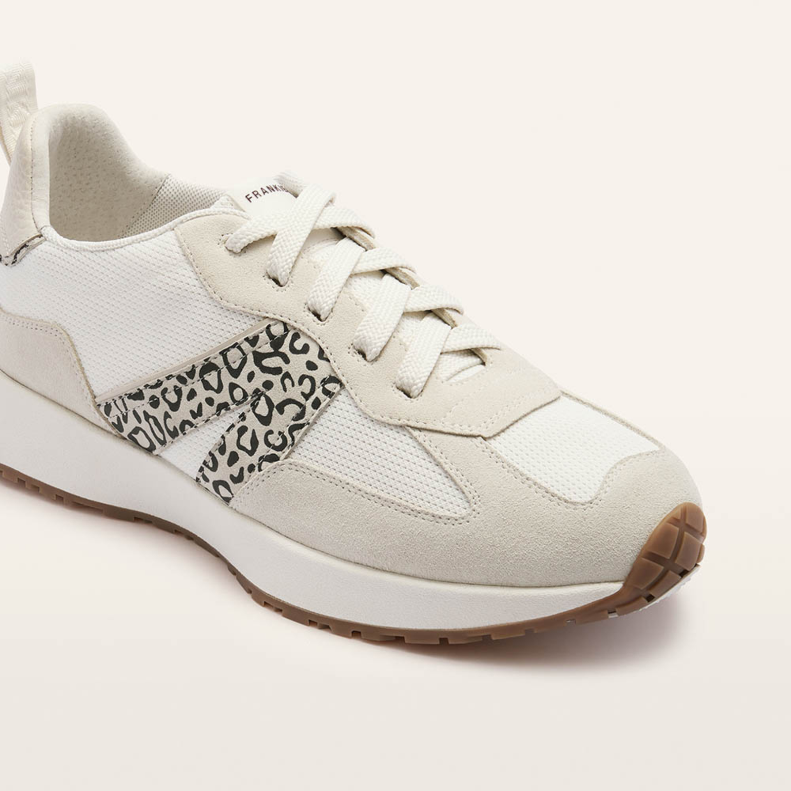 Axel II White Leather Leopard Sneakers