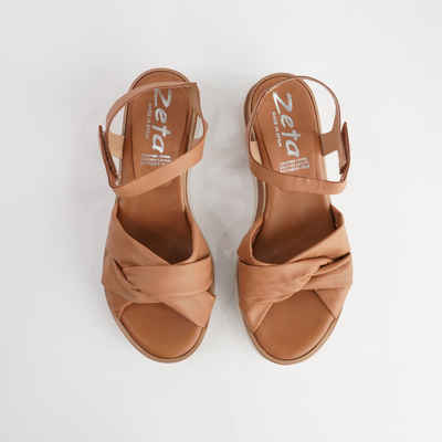 Deliah Caoba Leather Sandals
