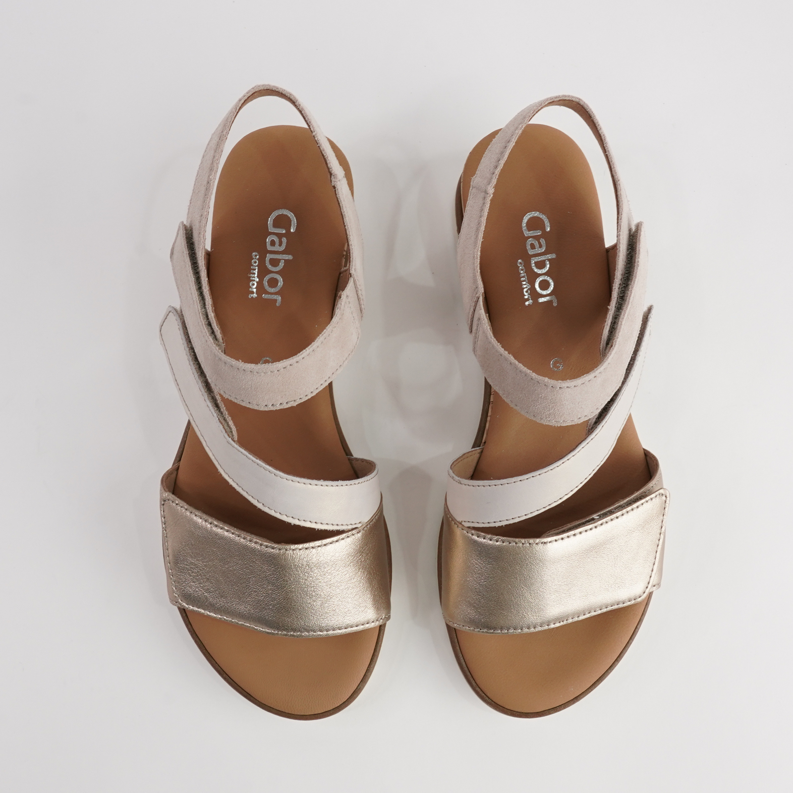 Ruth Champagne Multi Leather Sandals